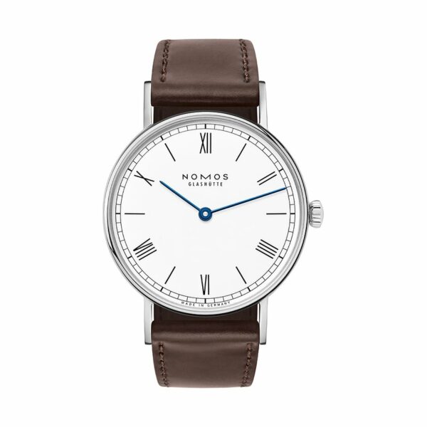 Nomos Glashütte Damenuhr Ludwig 33 Duo emailleweiss 242