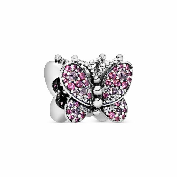 Pandora Charm Moments Rosafarbener Pavé-Schmetterling 797882NCCMX