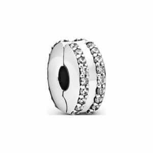 Pandora Charm Timeless Zweireihiger Pavé Clip 798422C01