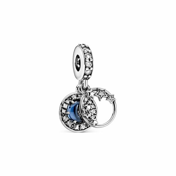 Pandora Charm Moments Blauer Nachthimmel Halbmond & Sterne 799216C01