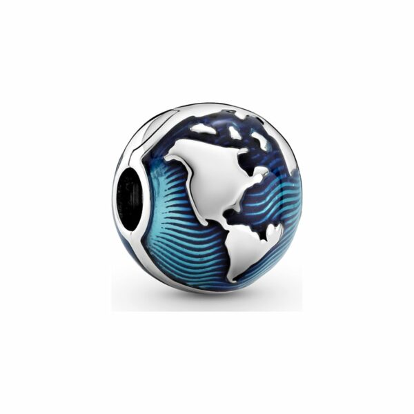 Pandora Charm Moments Blauer Globus Clip 799429C01